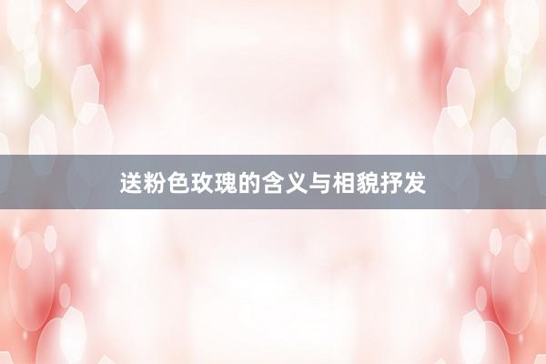 送粉色玫瑰的含义与相貌抒发